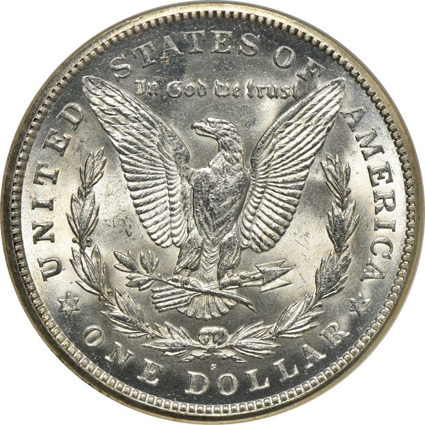1921-D Morgan MS-66, and a 1921-S Morgan MS-65, both NGC