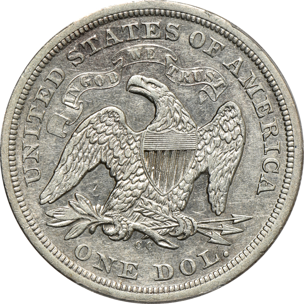 1873-CC Seated PCGS VF-35