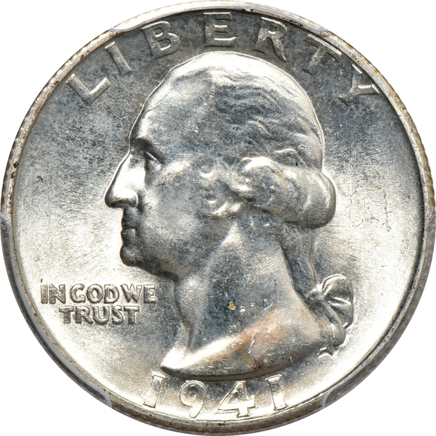Collection of fifty-nine Washington quarters, 1941 through 1964-D, all PCGS MS-65