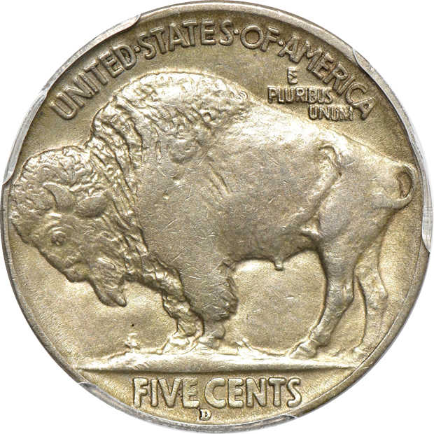 Four Buffalo nickels certified by PCGS