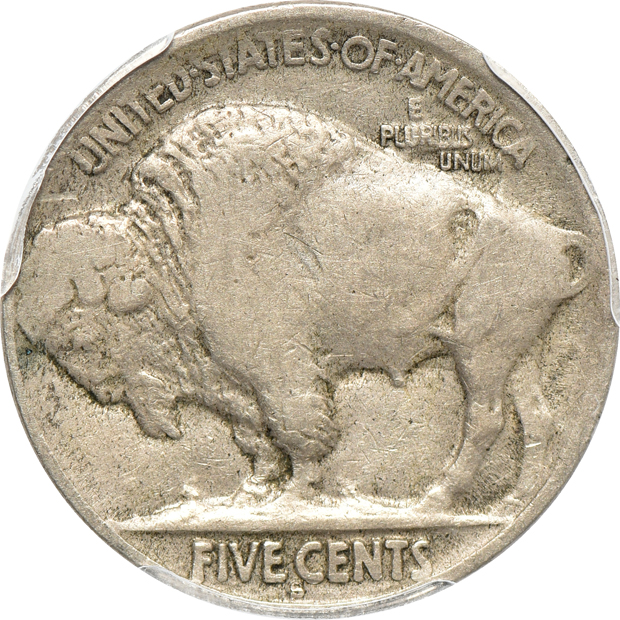 Four Buffalo nickels certified by PCGS