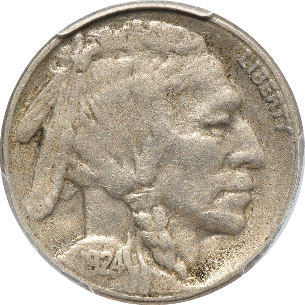 Four Buffalo nickels certified by PCGS