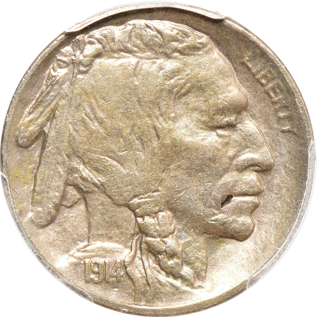 Four Buffalo nickels certified by PCGS