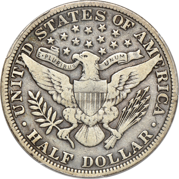 Four Barber half-dollars certified by PCGS