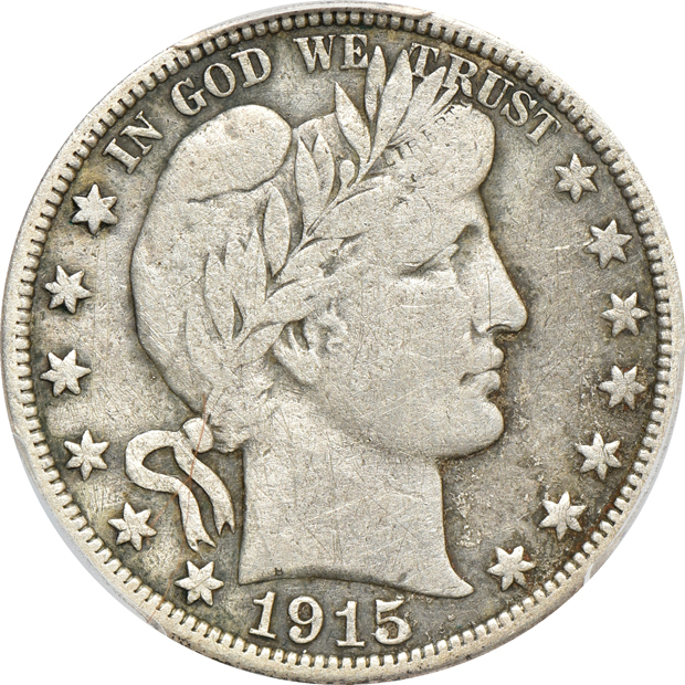 Four Barber half-dollars certified by PCGS