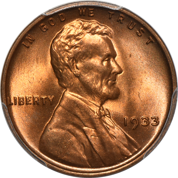 Eight Lincoln cents certified by PCGS
