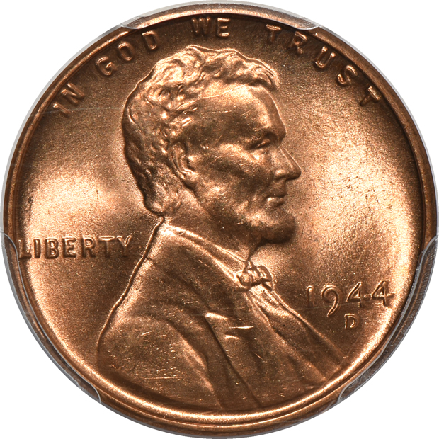 Eight Lincoln cents certified by PCGS