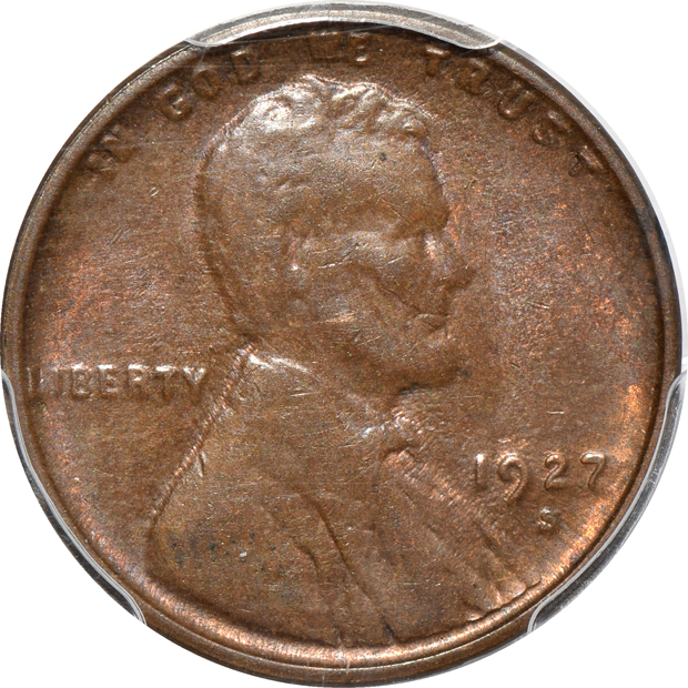 Twelve Lincoln cents certified by PCGS