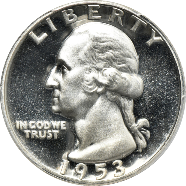 Seventeen Washington quarters certified by PCGS