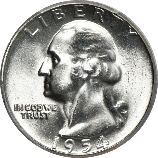 Seventeen Washington quarters certified by PCGS