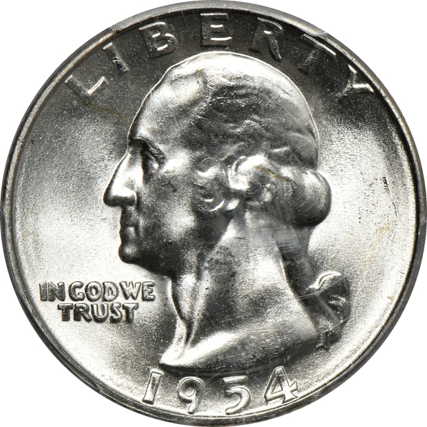 Seventeen Washington quarters certified by PCGS