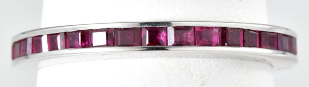 Platinum Ruby Eternity Band