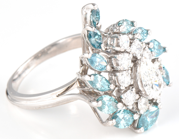 14K White Gold Diamond Ring