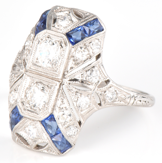 Platinum Vintage Diamond Ring