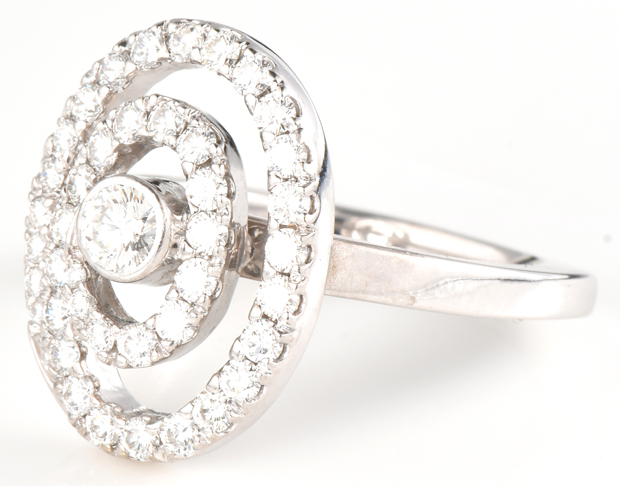 14K White Gold Diamond Ring 