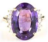 18K Yellow Gold Amethyst Ring