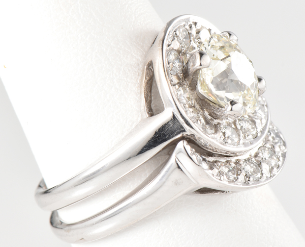 14K White Gold Diamond Ring Set