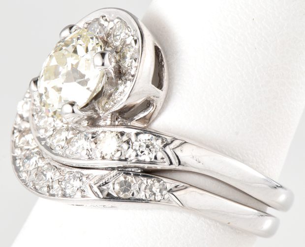 14K White Gold Diamond Ring Set