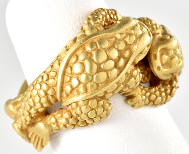 18K Yellow Kieselstein Cord Ring 