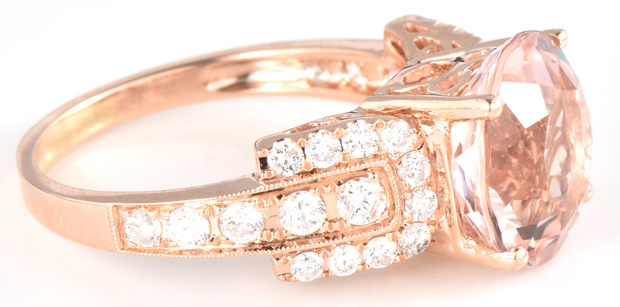 14K Rose Gold Morganite Ring