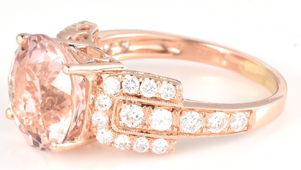 14K Rose Gold Morganite Ring