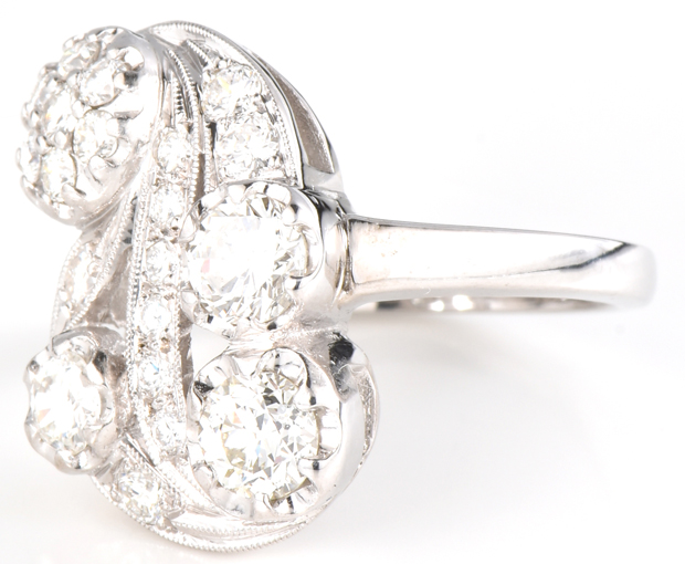 14K White Gold Diamond Ring