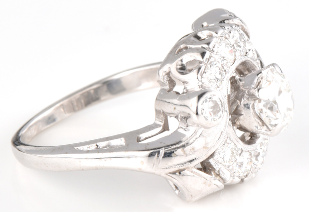 14K White Gold Diamond Ring