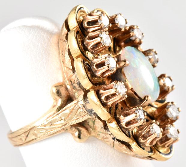 14K Yellow Gold Opal Ring