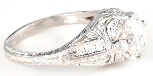 Platinum Diamond Ring with a 1.82 Carat Round Diamond, GIA #2205323168