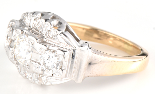 14K Two-Tone Gold Diamond Ring
