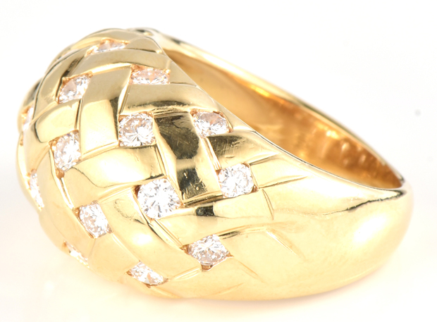 18K Yellow Gold Diamond Ring