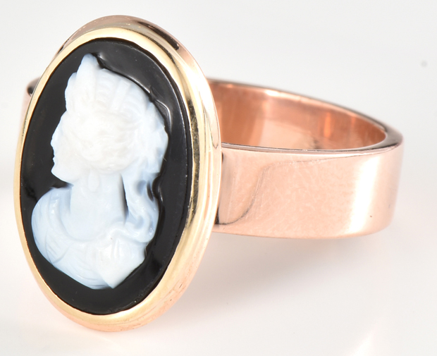 14K Rose Gold Cameo Ring