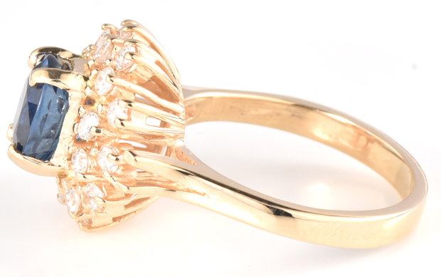 14K Yellow Gold Sapphire Ring