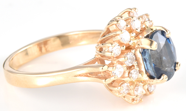 14K Yellow Gold Sapphire Ring