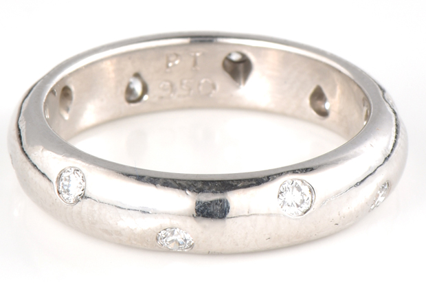 Platinum Tiffany and Co. Diamond Band