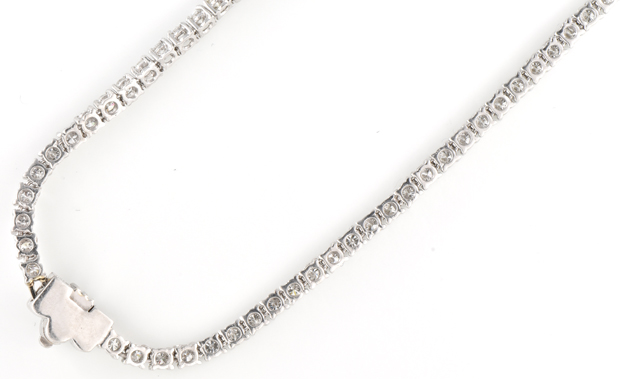 Platinum Diamond Tennis Necklace