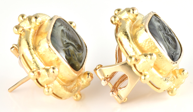 19K Yellow Gold Elizabeth Locke Earrings