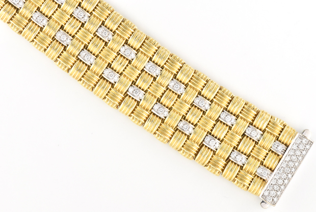18K Yellow Gold Roberto Coin Diamond Bracelet