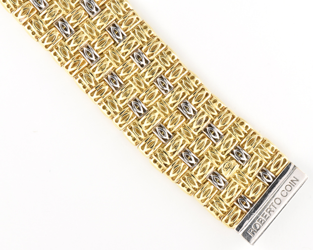 18K Yellow Gold Roberto Coin Diamond Bracelet