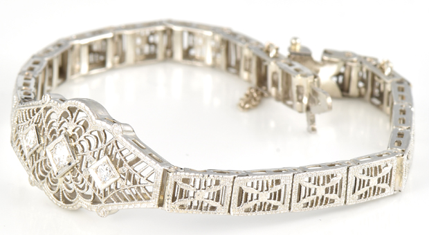 14K White Gold Bracelet