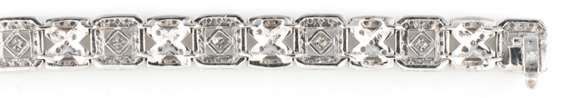 14K White Gold Diamond Bracelet