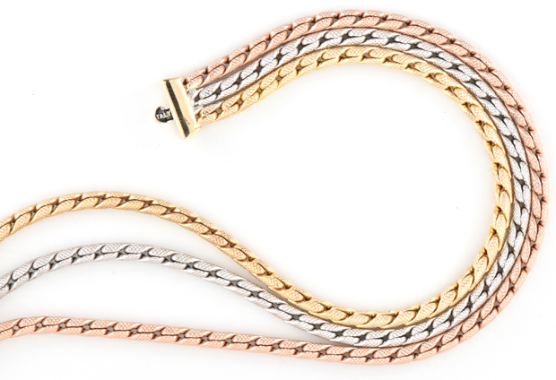 14K Tri-Color Bracelet