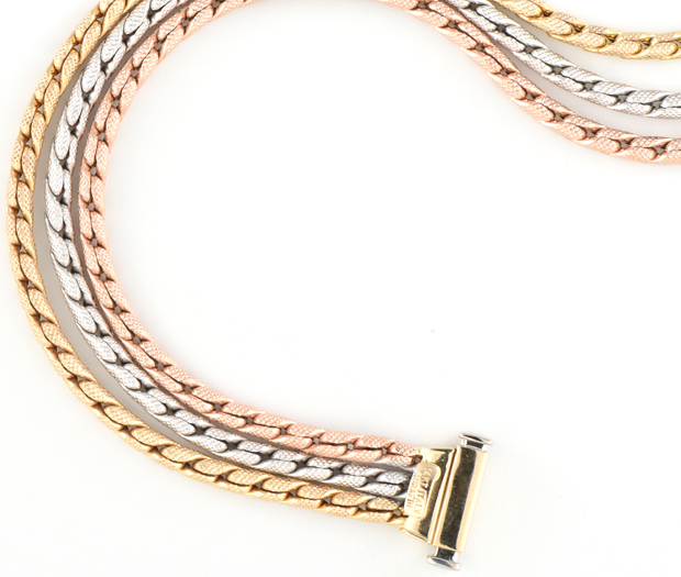 14K Tri-Color Bracelet