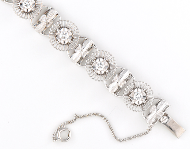 18K White Gold Diamond Bracelet