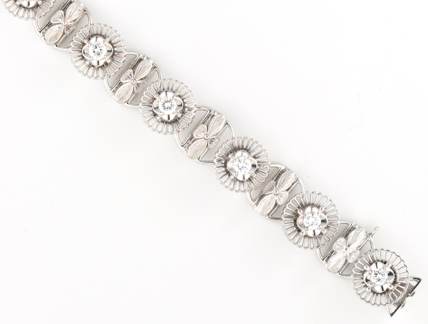 18K White Gold Diamond Bracelet