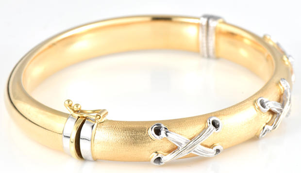 14K Two-Tone Bangle