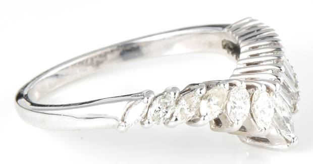 14K White Gold Diamond Band