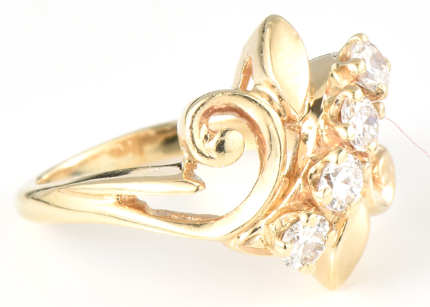 14K Yellow Gold Diamond Ring