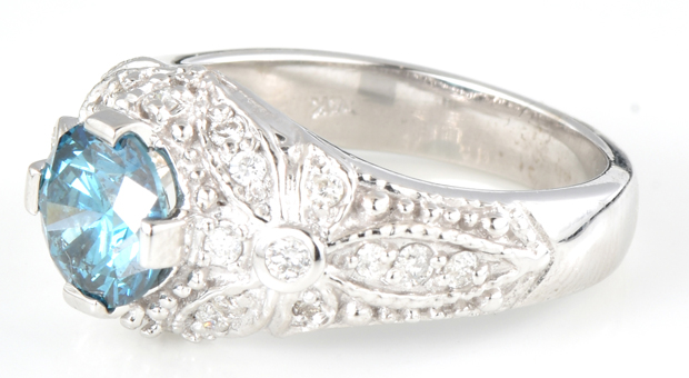 14K White Gold Diamond Ring