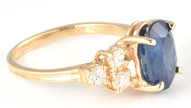 14K Yellow Gold Sapphire Ring